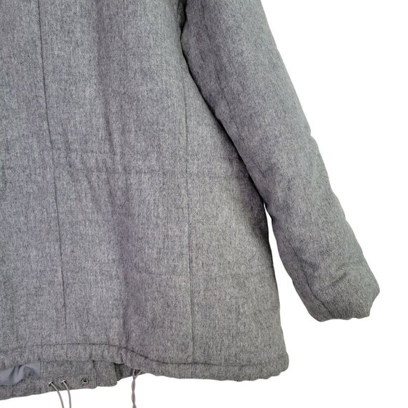 Talbots Women's 80% Wool Light Grey Cinch Waist Lined Coat/Jacket Size 1X - Picture 12 of 14